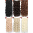 Long Clips in Hair Extension Synthetic Natural Hair Water Wave Blonde Black F7Y1