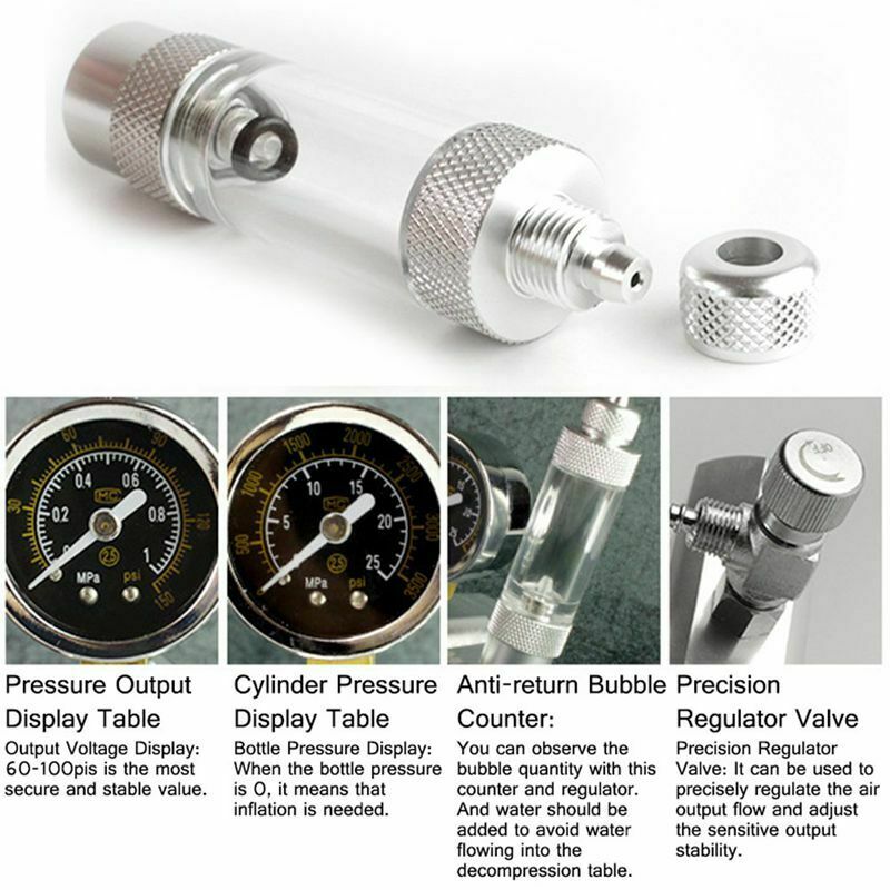 Aquarium Co2 Regulator Tank Live Plant Flow Pressure Control Check Valve Bu