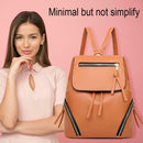 Women Drawstring Backpack Leather Travel Girls School Shoulder Bag (Yellow) A