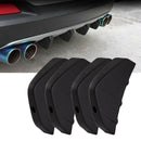 4 Pcs Universal Car Rear Bumper Lip Diffuser Shark Fin Style Car Back Bumpe F1D3