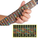 Guitar Scale Stickers For Electric Guitar Colorful Stickers Black V5D1