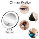 10x 360 Rotary Magnification Magnifying Makeup Mirror LED Fill Light Lighting