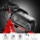 Bicycle Phone Bag Waterproof MTB Bike Front Tube Touch Screen Bag (Black)