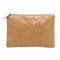 Retro Female Solid Color Clutch Women Daily Makeup Bags (Light Brown) A