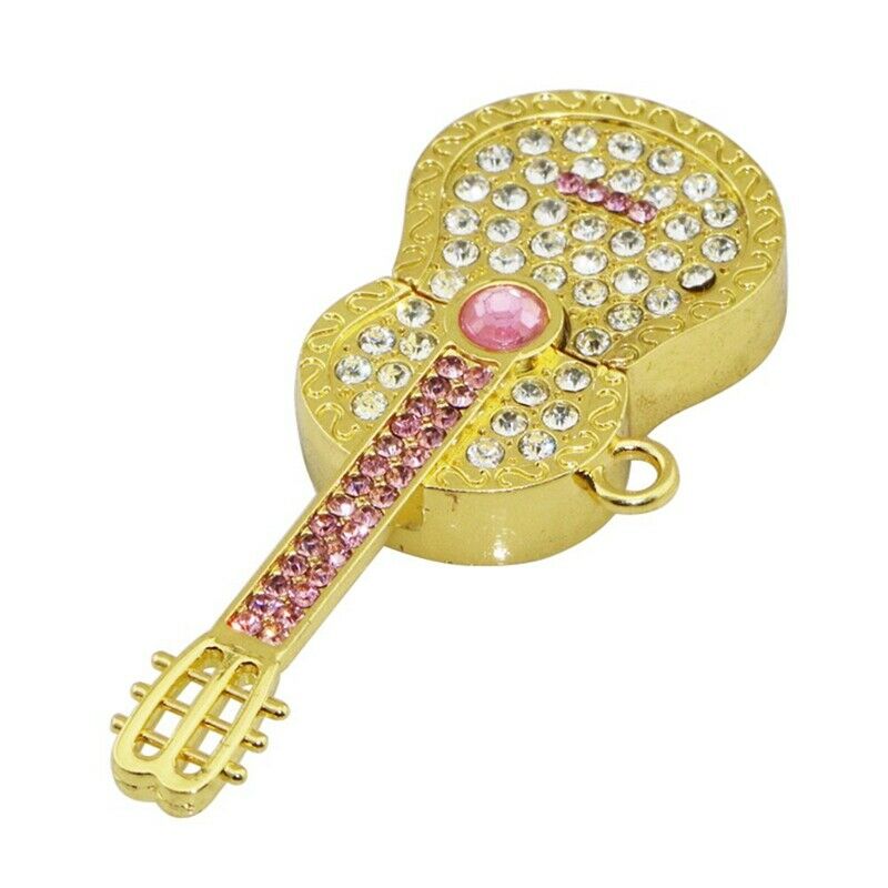 Usb Flash Drive Color Diamond Metal Full Pen Drive U Disk Crystal Guitar Dr