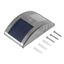 3LED 50LM Outdoor Solar PIR Motion Sensor Light Metal Wall Garden Lamp