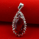 Fashion Natural Ruby Charm Pendant Jewel Chain Chunky Statement Choker Necklace