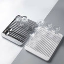 Dish Drying Drip Rack Drainer Dryer Kitchen Cup Storage Tray Organizer White