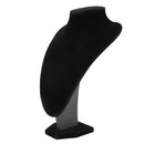 Velvet Necklace Pendant Chain Jewelry Bust Display Holder Stand Black 29*21