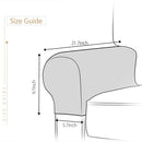 1 Pair Grey Stretchy Sofa Armrest Covers Armchair Slipcovers Protector