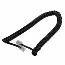 2 m Black Telephone Extension Coil Cable Cord Q6P8