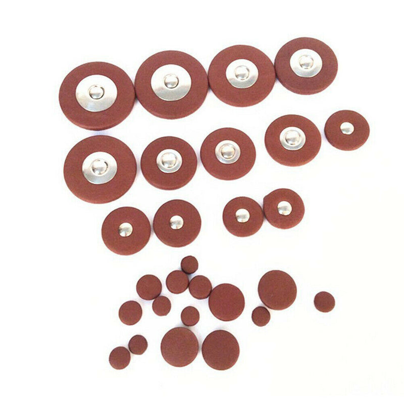 26pcs/set For Alto Saxophone Sax Pads Woodwind Instruments Artificial Leather