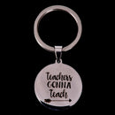 Engraved Letter Stainless Steel Keychain Keyring Best Gift for Teacher Jewe OZ