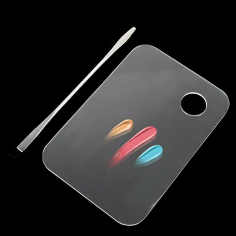 4pcs Cosmetic Makeup Nail Eye Shadow Mixing Palette With Stainless Spatula Tool