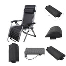 5Pcs Folding Sling Chairs Head Cushion Pillow for Outdoor Garden Sun Lounger