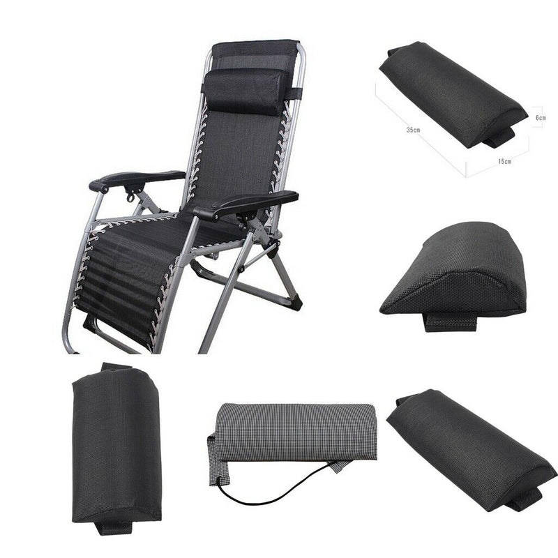 5Pcs Folding Sling Chairs Head Cushion Pillow for Outdoor Garden Sun Lounger