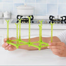 Cup Drying Rack Stand, Retractable Non-Slip Rack Water Drain Dry Organizer  C7N6