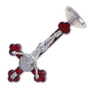 Alloy Jesus Cross Statue Home Desktop Car Decoration Stand Ornament Gift