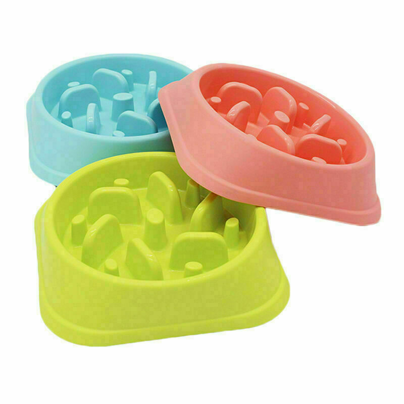 Healthy Dog Cat Pet Interactive Slow Food Feeder Anti Slip Dish Gulp