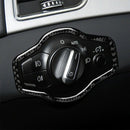 Carbon Fiber Headlight Switch Button Cover Trim Fit for Audi A4 B8 A5 Q5 20