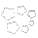 6pcs/set Stainless Steel Fondant Cake Mold Petunia flower Cookie Cutter Bis M3E2