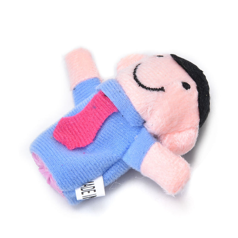 6x Cartoon Familie Fingerpuppen Tuch Baby Educational Hand Story Spielzeug CN 3C