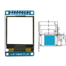 1.44" 128x128 65K SPI Full Color TFT LCD Display Module ST7735 OLED for Ardui FT