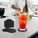Round Felt Coaster Cup Mat Pad Storage Box For Bowl Mug Glass Plate Creativ G6O2