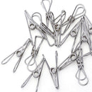 40 Pack Stainless Steel Clothes Pins Utility Clips Hooks for Home & Office
