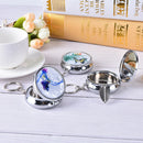 Creative Round Cigarette Keychain Portable Stainless Steel Pocket Ashtray M&O
