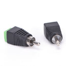 4 pcs Speaker Wire cable to Audio Male RCA Connector Adapter Jack Plug MOBX