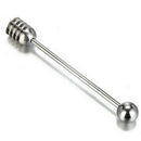 Honey and Syrup Dipper Stick Honey Spoon Stainless Steel Wand for Honey Pot V7T8