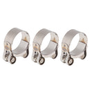 3Pcs Exhaust Clamp Clip Replacement Pipe Hose Clip Silencer Parts 44-47mm