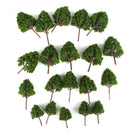 Mini Grass Mat Lawn+Cypress Tree Models 7-11cm HO OO N for RR Scenery Build