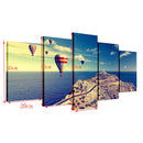 5 Panel  Home Wall Art Scenic Picture Paint Printed on Canvas Balloon