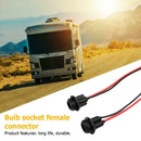 2x T10 194 LED Bulb Socket Holder Harness Female Plugs Adapter Connector