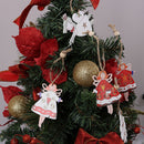 8Pc Christmas Ornament Wooden Crafts Hanging Pendants Xmas Tree Home DecoraSEAU