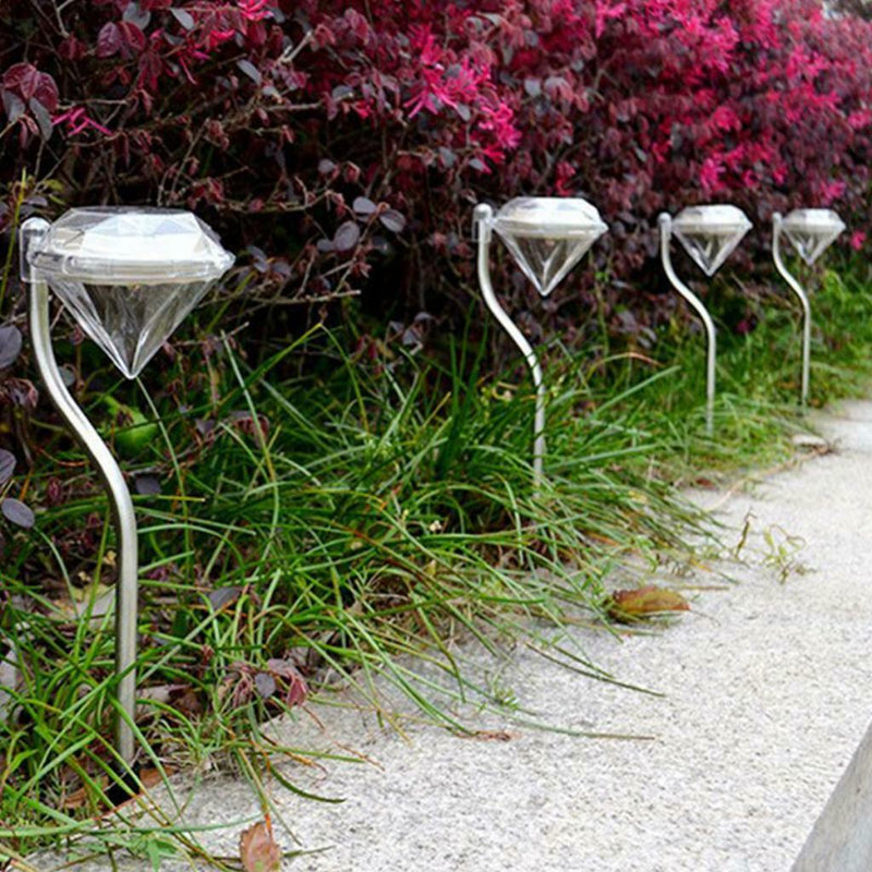 4 Pieces Solar Outdoor Garden Square Path Landscope Decor Lamps  Warm Light