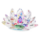 Crystal Lotus Flowers Crafts Home Desktop Ornaments Multicolored 2''x4''