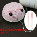 2pcs Bent Yarn Knitting Needles Big Eye Sewing Needles Tapestry Darning Nee JR