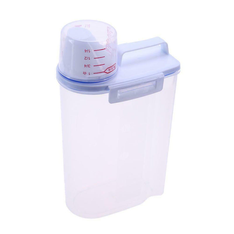 Pet Food Storage Barrels Container Dry Food Dispenser with Measuring Cup