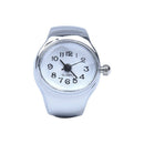 Watch Quartz Movement Oval Ring Alloy Deco Woman WHITE