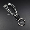 Fashion Colors Leather Strap Bag Wallet Keyring Keychain Ring Key Fob Accessory