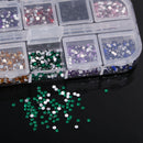 3600pcs Nail Art Rhinestones Decoration 1.5mm Round Glitters With Hard Case