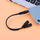 3.5mm 1 Male to 2 Female Y Splitter Stereo Extension Audio Cable (Black) A