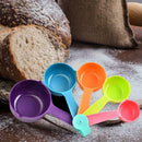 5pcs Plastic Colorful Measuring Spoon Sugar Cake Baking Kitchen Gadget Tool