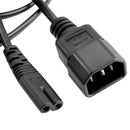 10A IEC 320 C14 to C7 AC Power Extension Cord for PC PDU UPS DJ