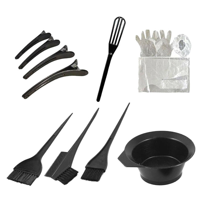 13x Professional Hair Coloring DIY Styling Tools Dye Cape Bowl Hair Clips