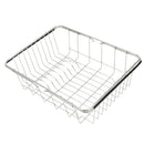 Stainless Steel Sink Dish Drainer, Vegetable Fruit Storage Basket, with