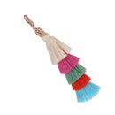 Hand Made Colorful Bohemian Pom Pom Tassel Bag Charm Keychain